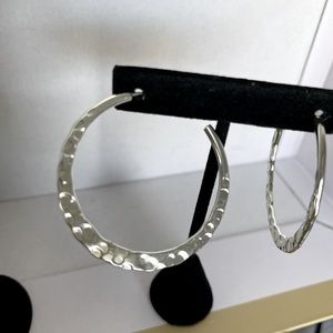 Silver hoops